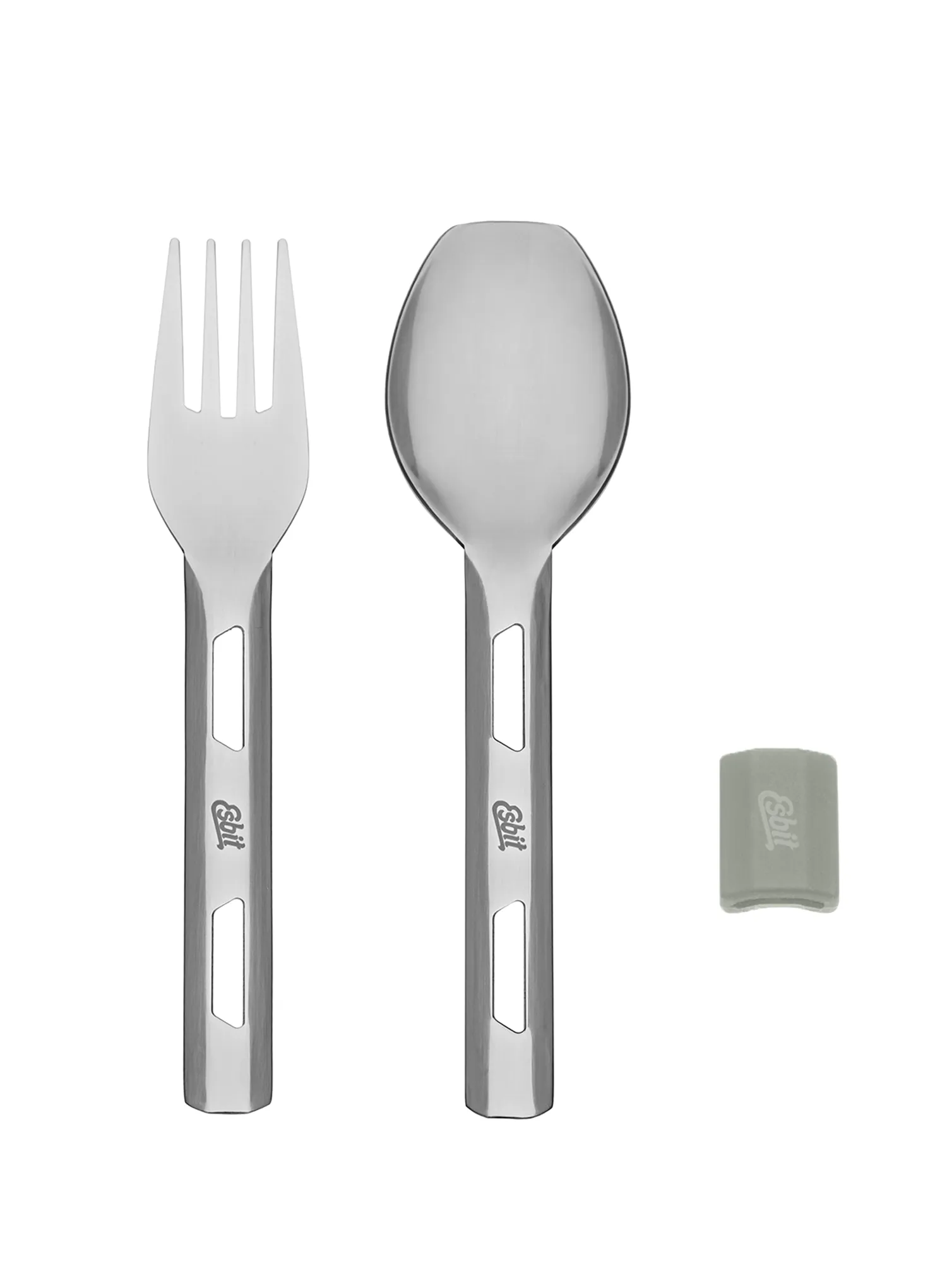Putni pribor za jelo Esbit Cutlery Set Incl. Silicone Band S - stone grey