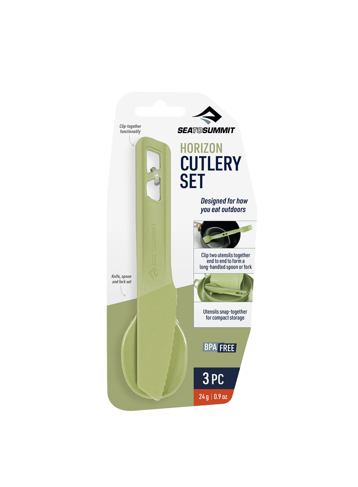 Putni pribor za jelo Sea to Summit Horizon Cutlery 3 - tarragon