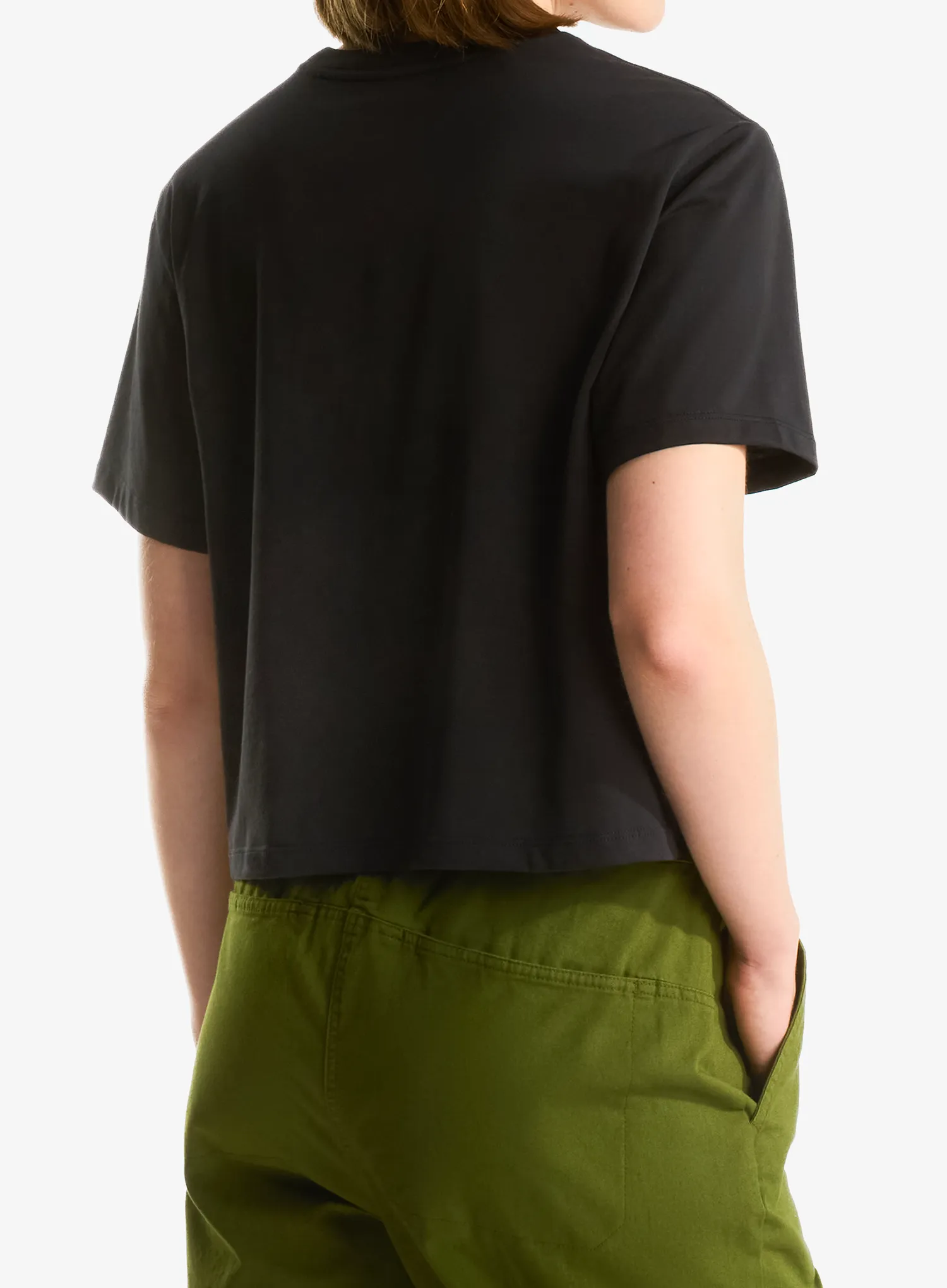 Ženska majica The North Face Evolution Simple Dome Crop Relaxed SS Tee - black