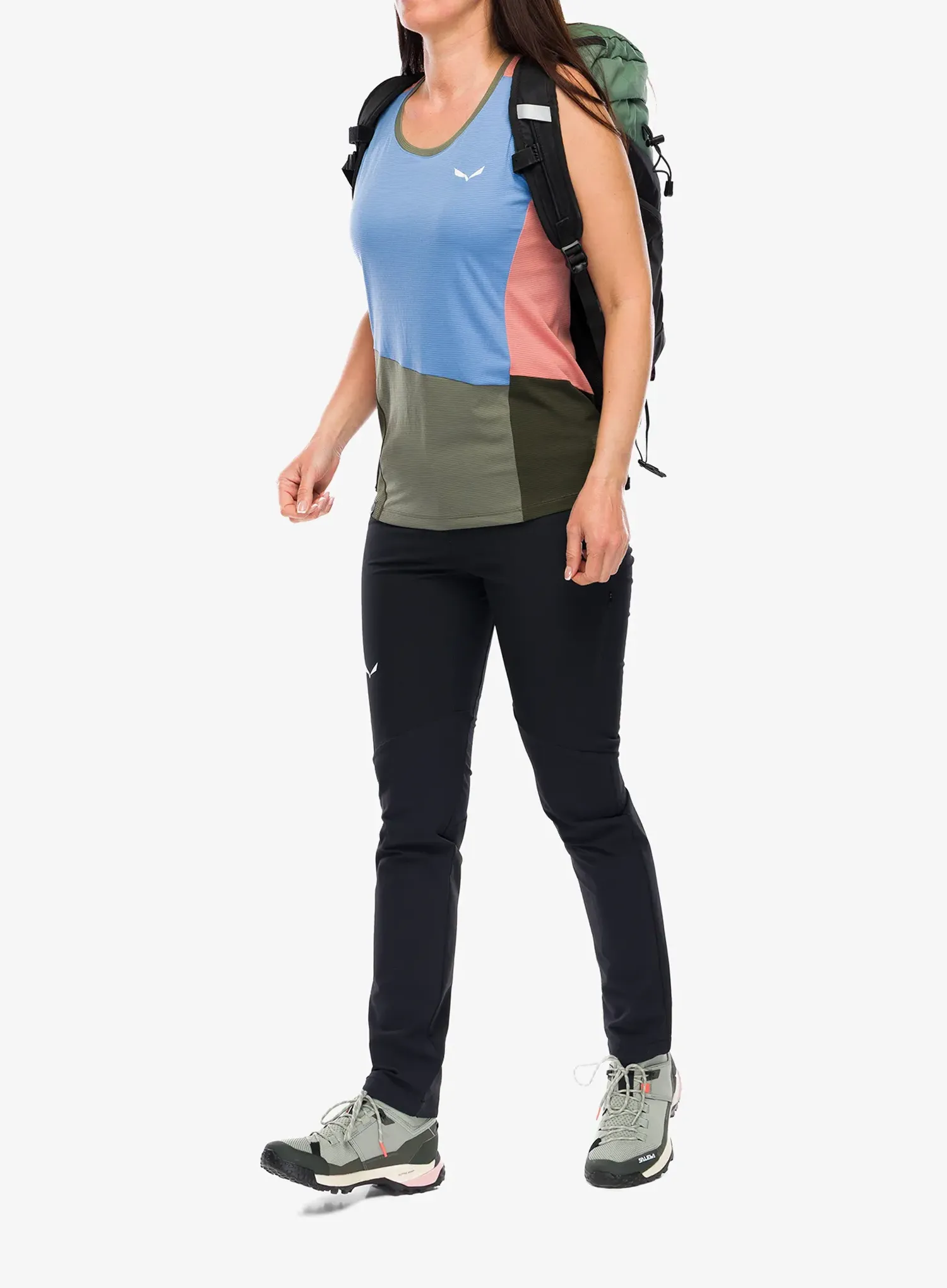 Ženski tank top Salewa Puez Sporty Dry Tank - morning blue/multi