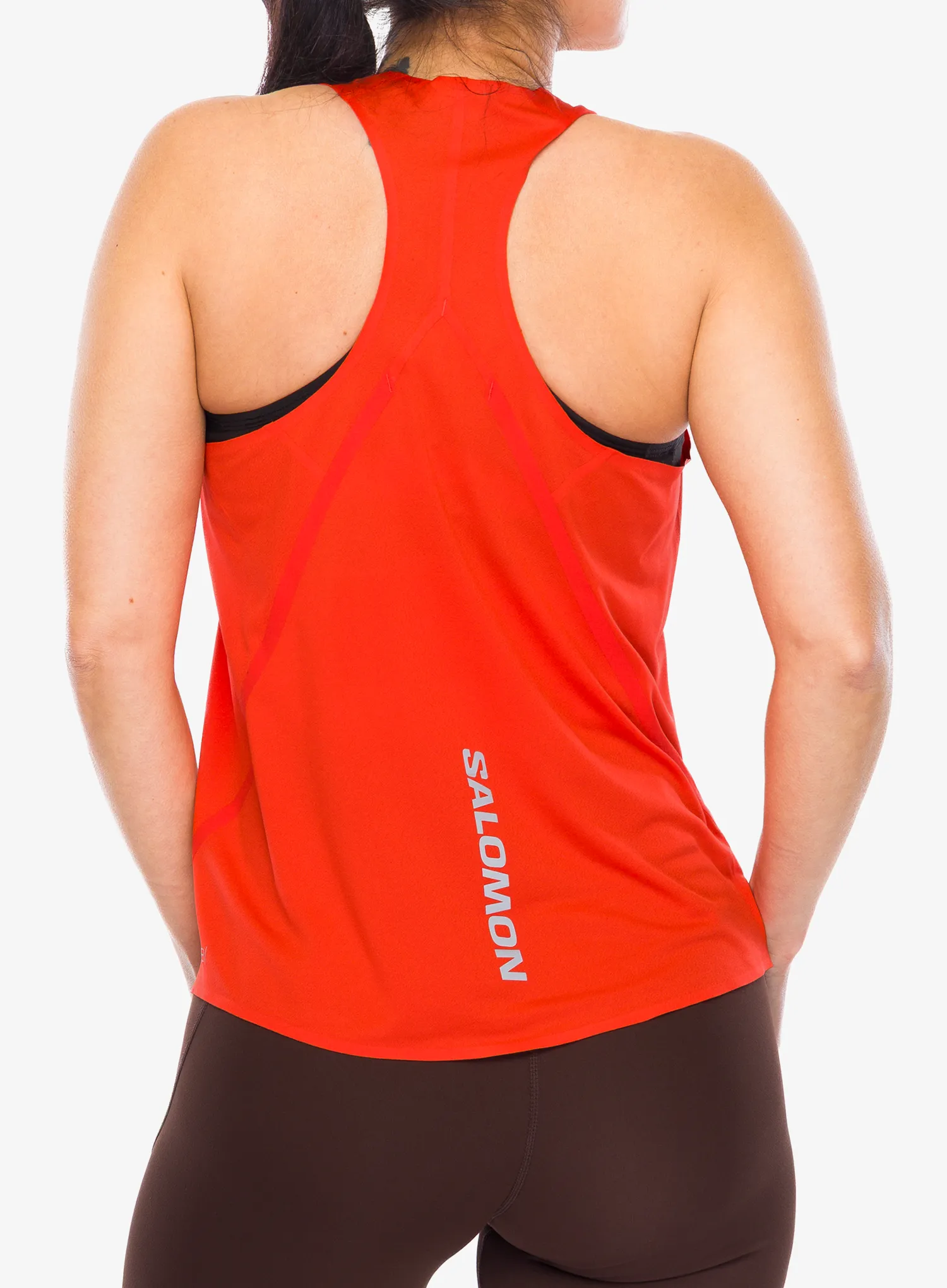 Ženski tank top Salomon S/Lab Speed Singlet - fiery red
