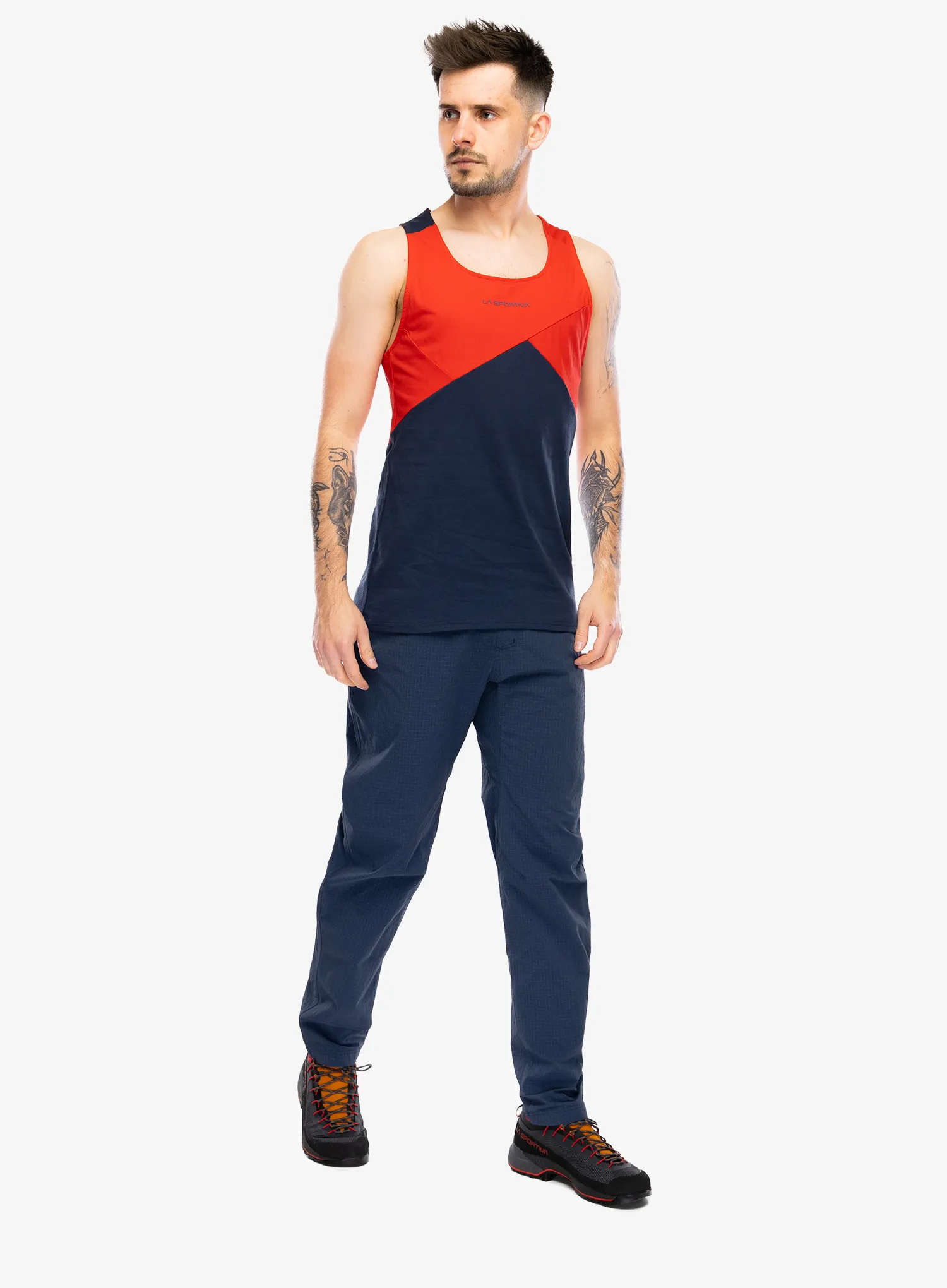 Muški top La Sportiva Dude Tank - night sky/mountain red