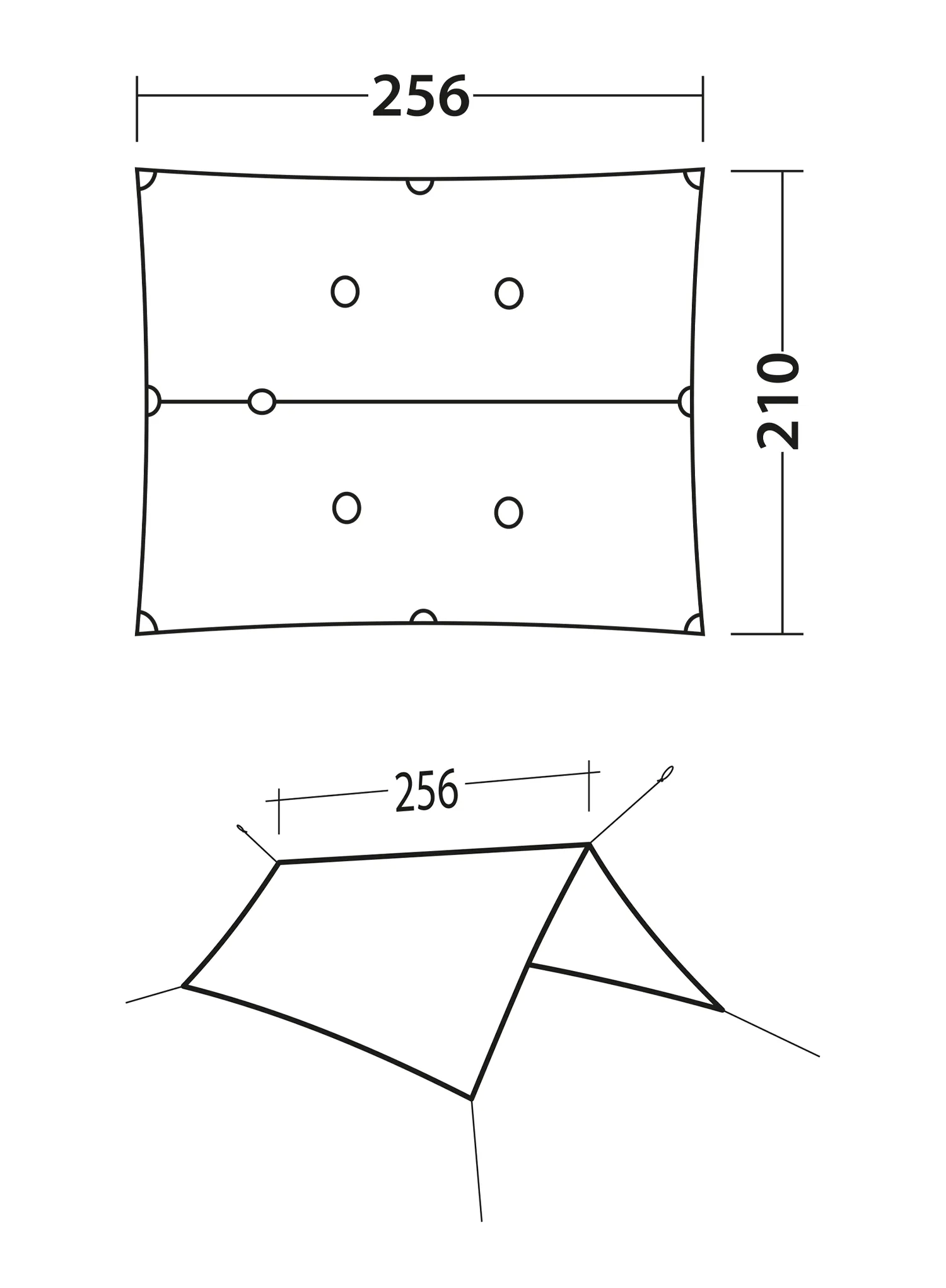 Cerada Robens Vestis 2.50 x 2.30 Solo tarp UL - orange