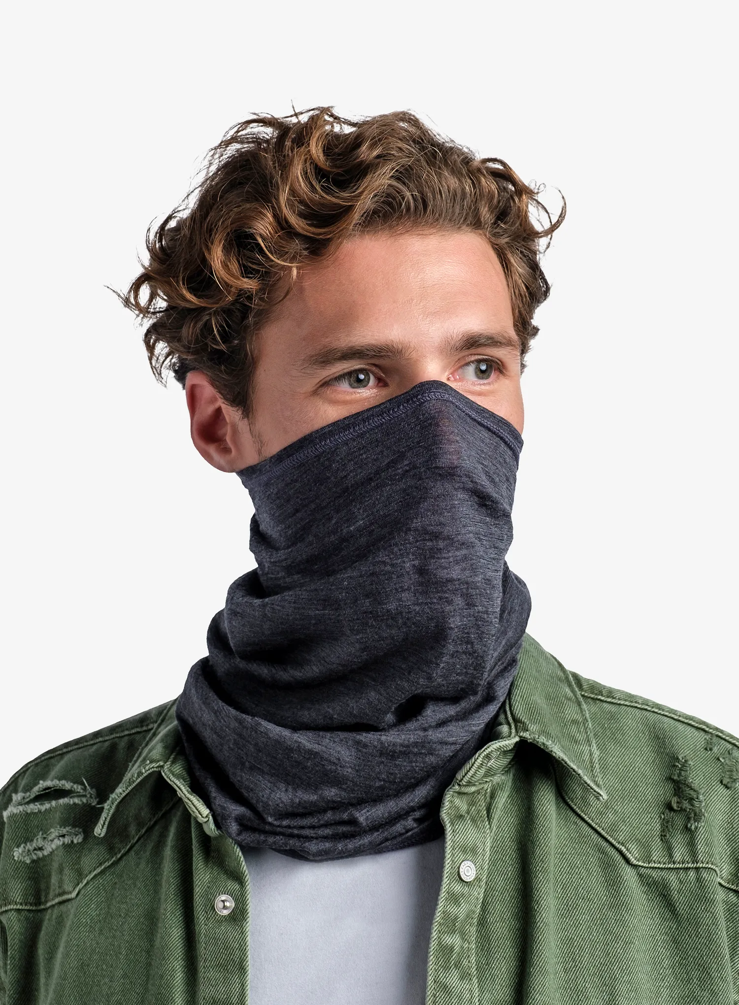Multifunkcionalna marama Buff Lightweight Merino Wool - solid grey