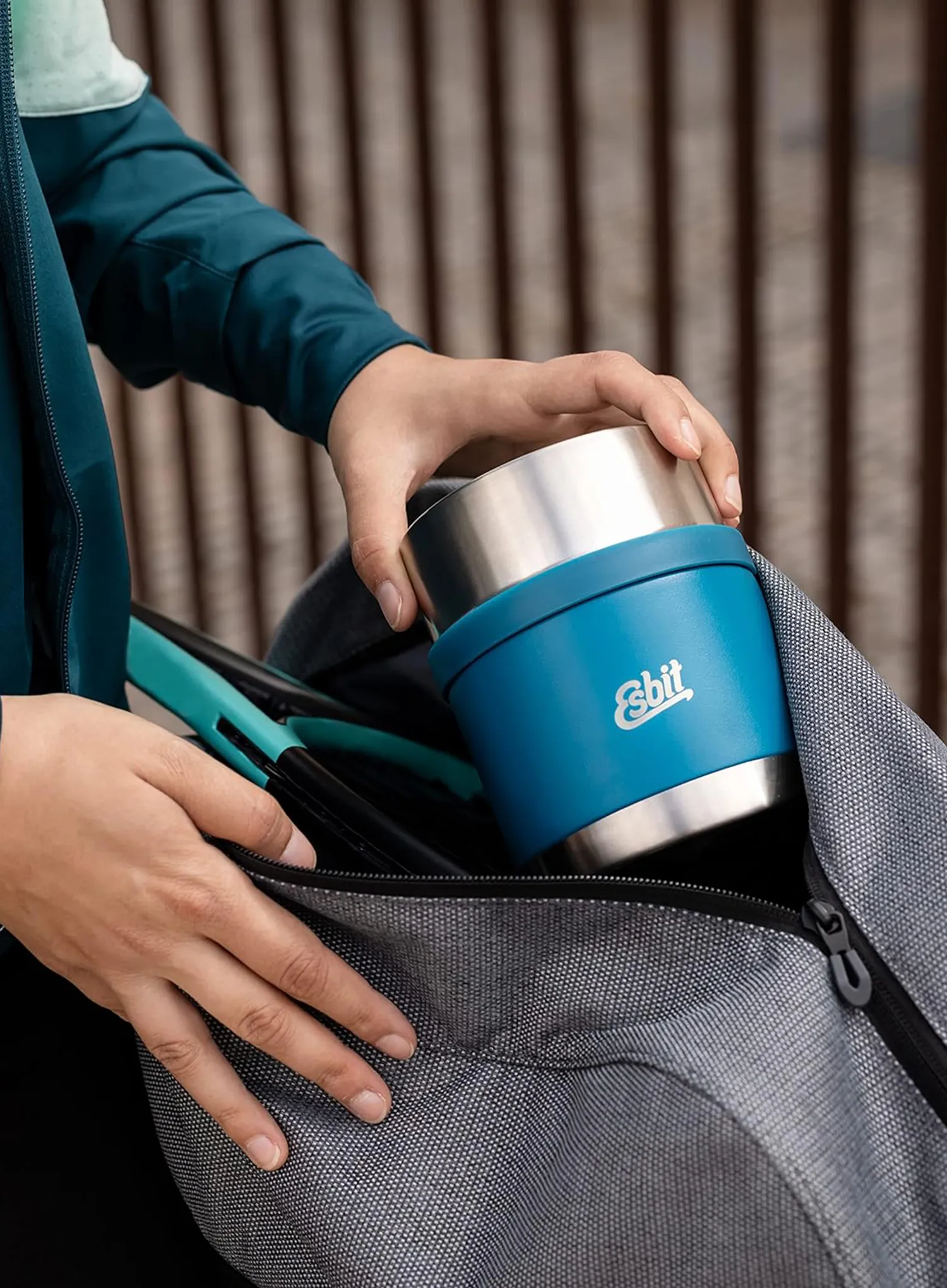 Termo posuda za hranu Esbit Sculptor Stainless Steel Food Jug 0,5L - polar blue/polar blue
