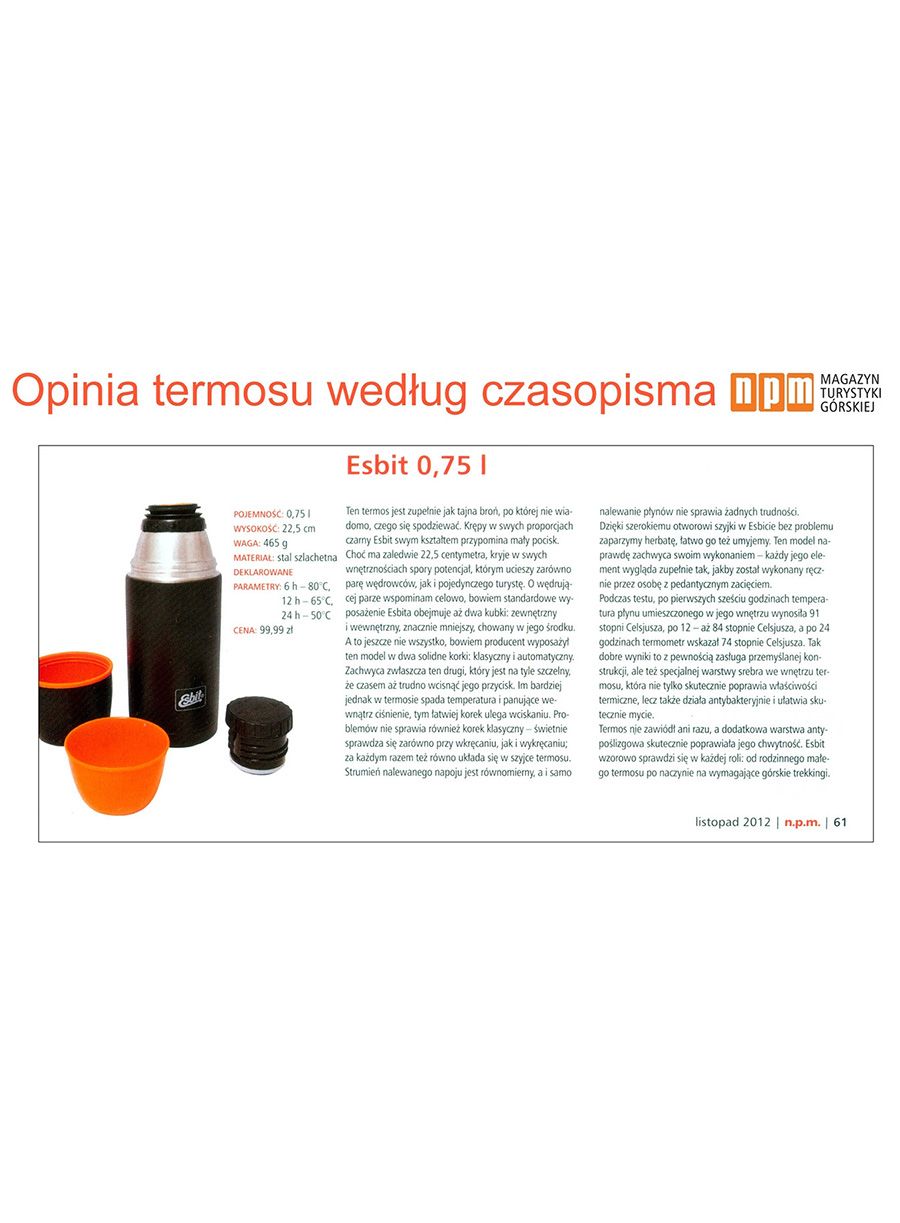 Termosica Esbit Vacuum 0,5L - black
