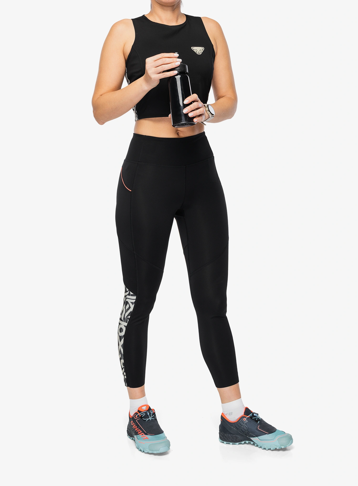 Ženski top Dynafit Trail Crop Top - black out