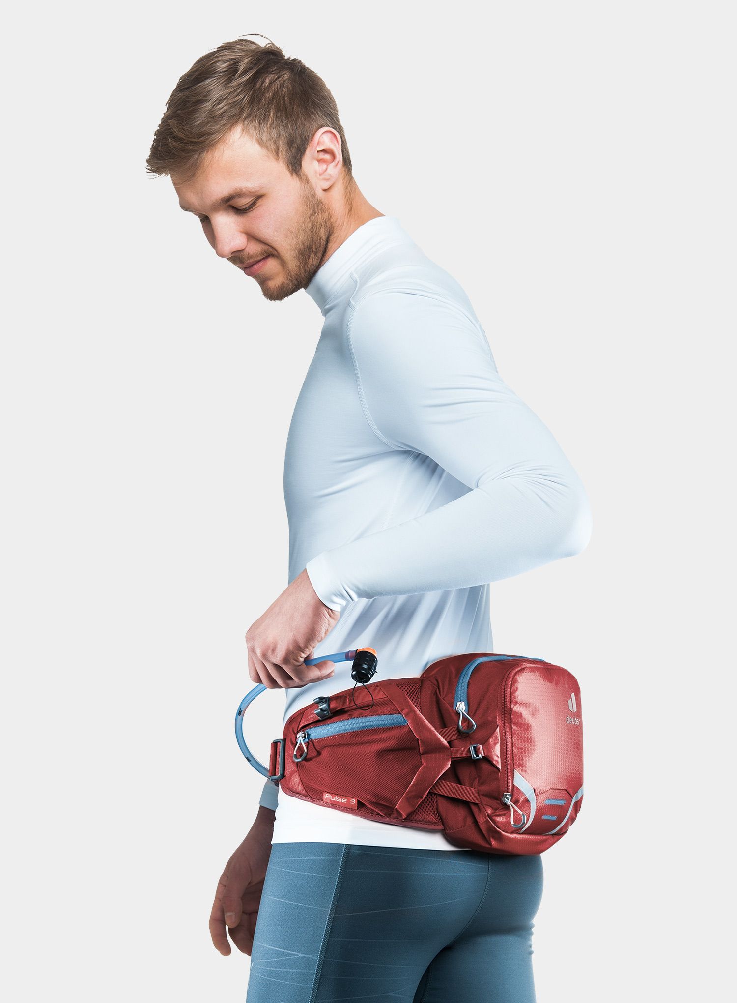 Torbica oko struka Deuter Pulse 3 - cranberry