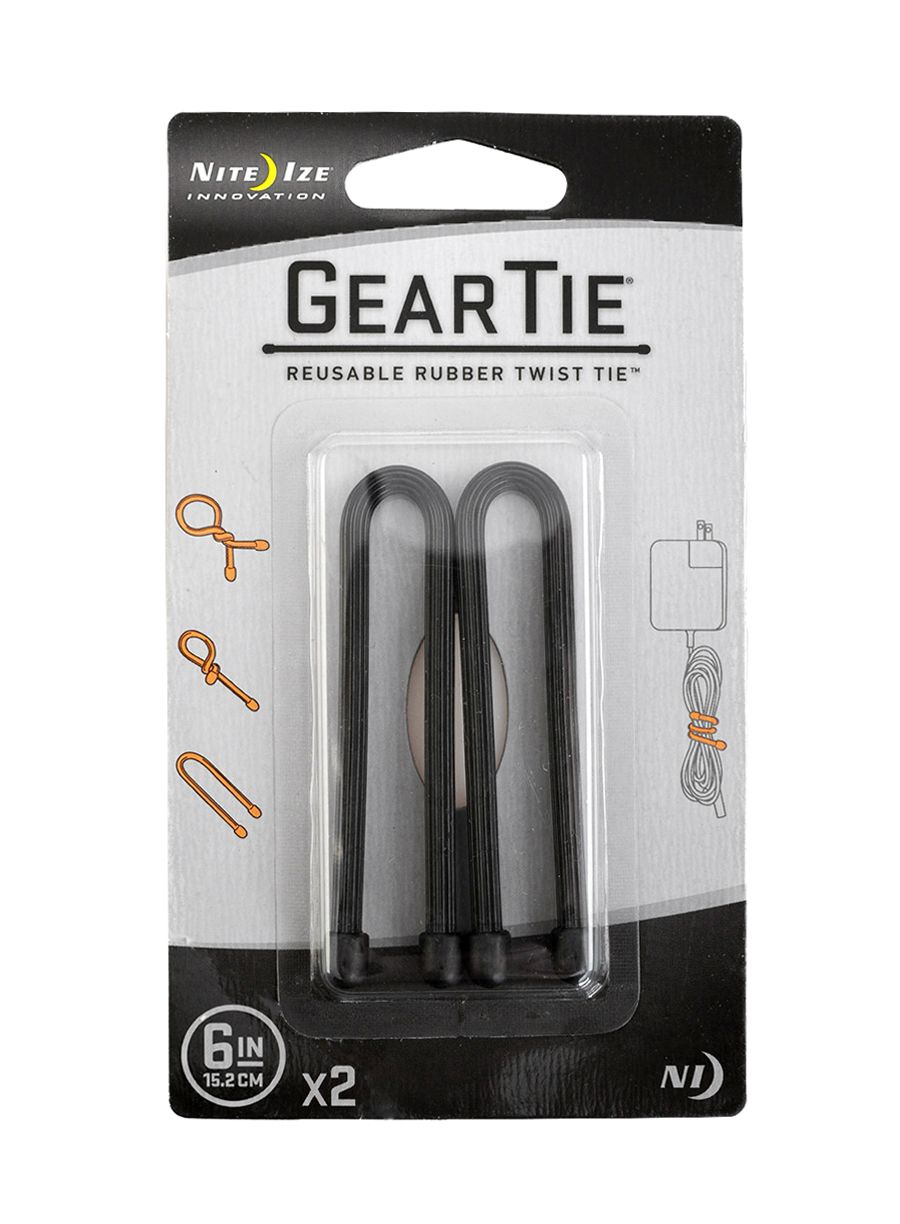 Remeni Nite Ize Gear Tie 6 - 2Pack - black