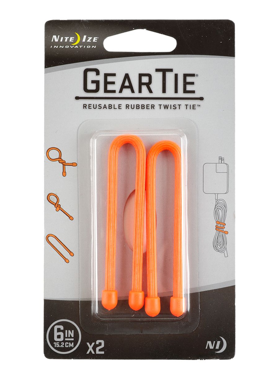 Remeni Nite Ize Gear Tie 6 - 2Pack - orange
