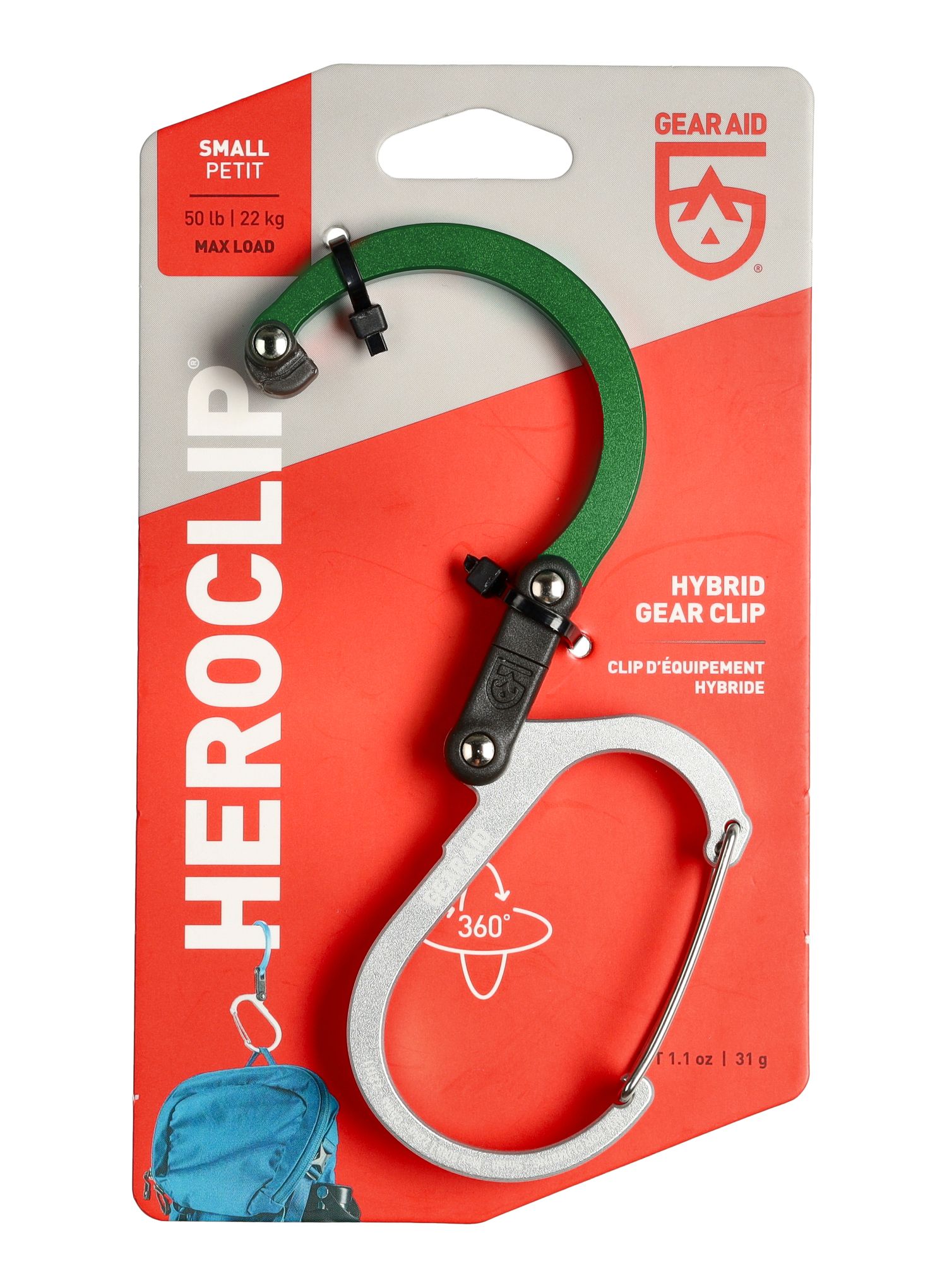Držač Gear Aid Heroclip Small - forest green