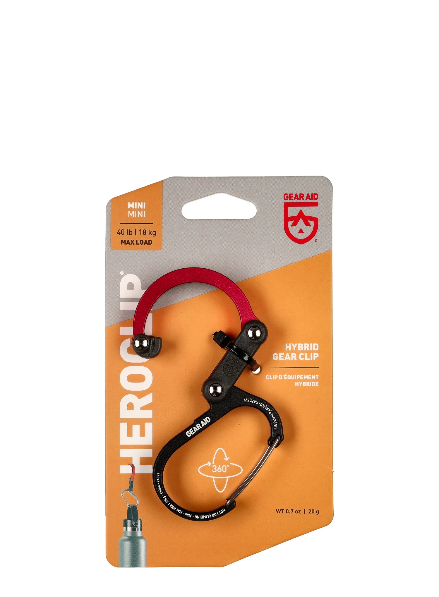 Držač GearAid Heroclip Mini - black/red