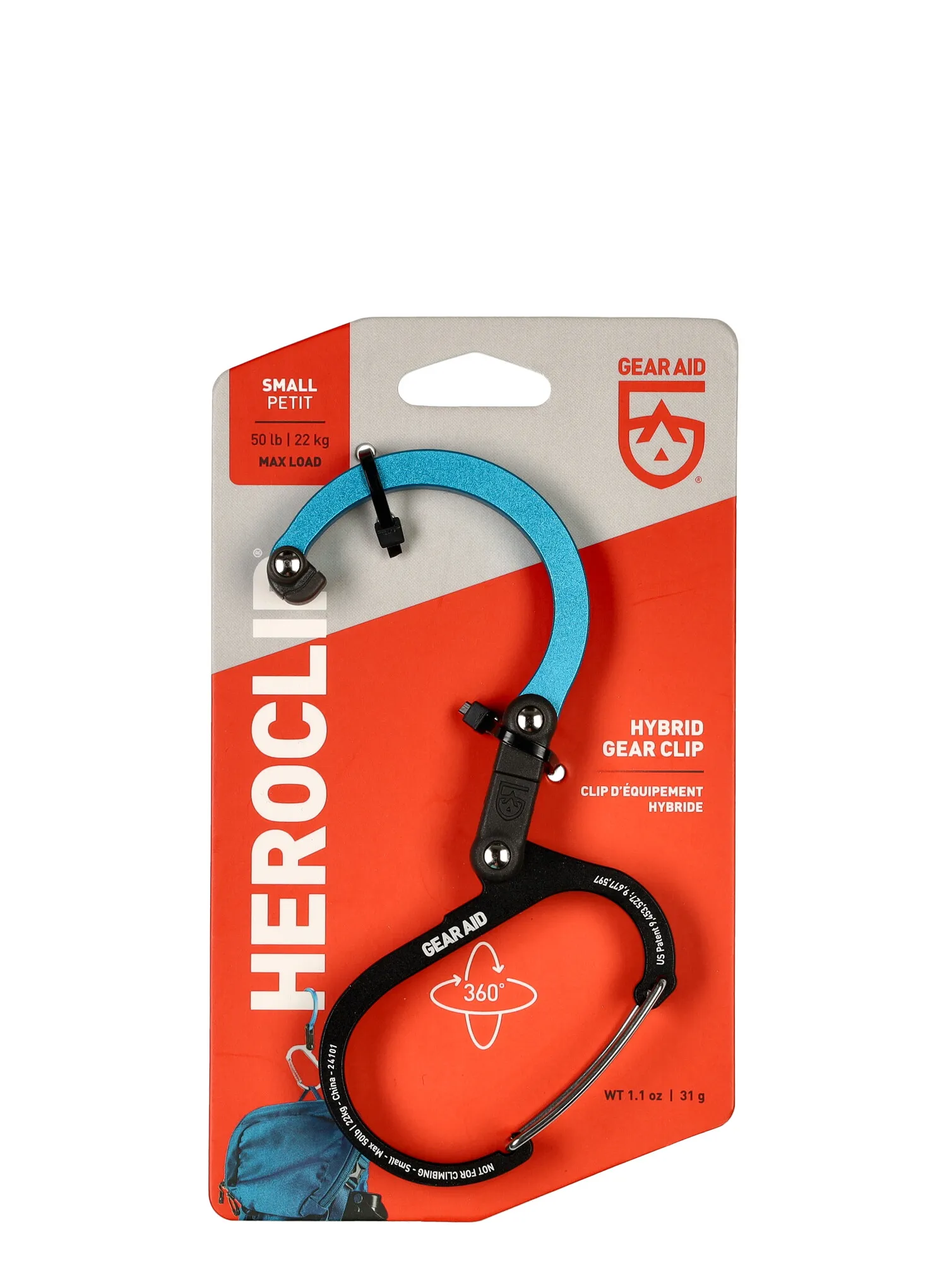 Držač GearAid Heroclip Small  - black/blue