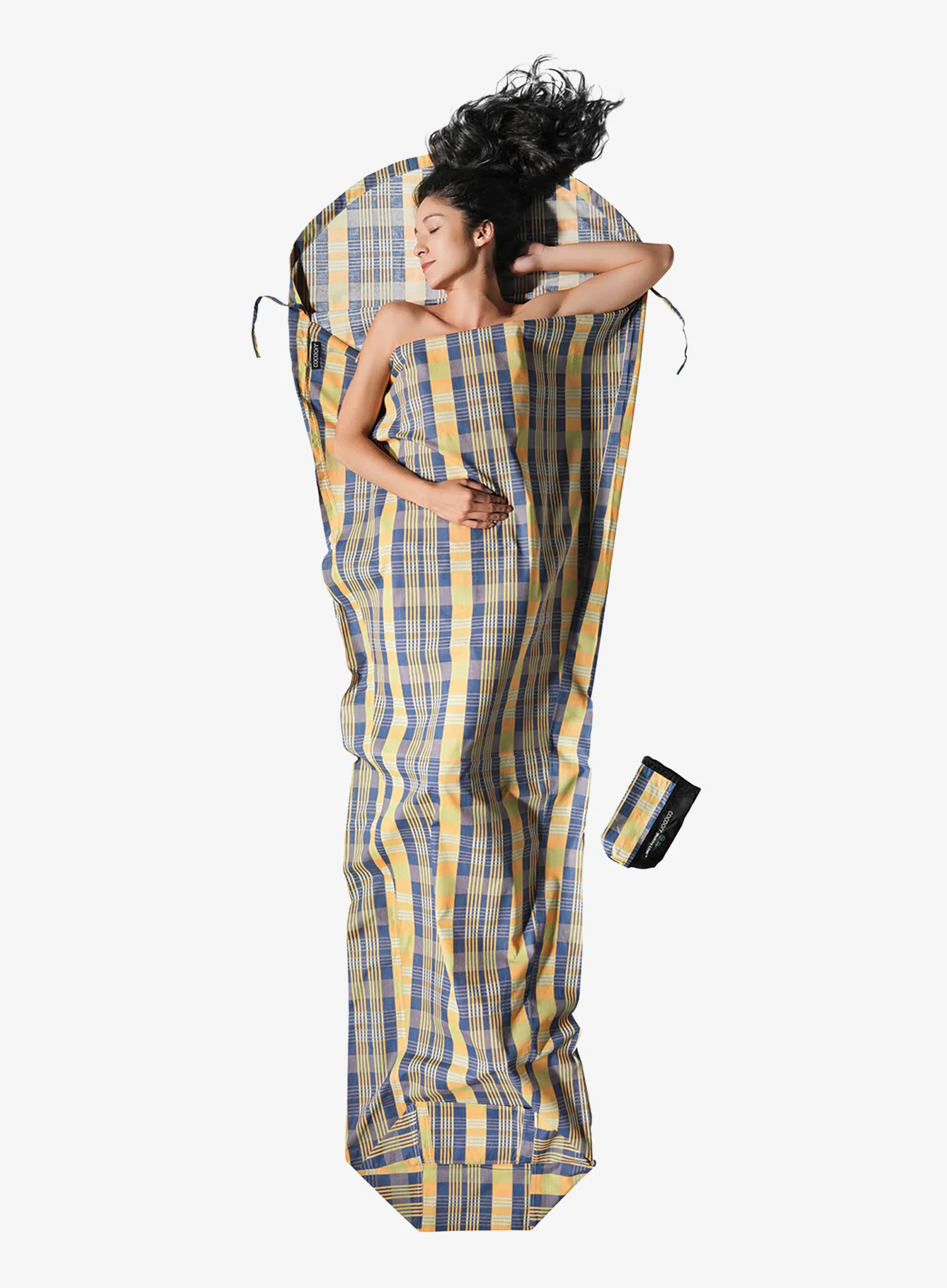 Umetak za vreću za spavanje Cocoon MummyLiner - Cotton - travel checks