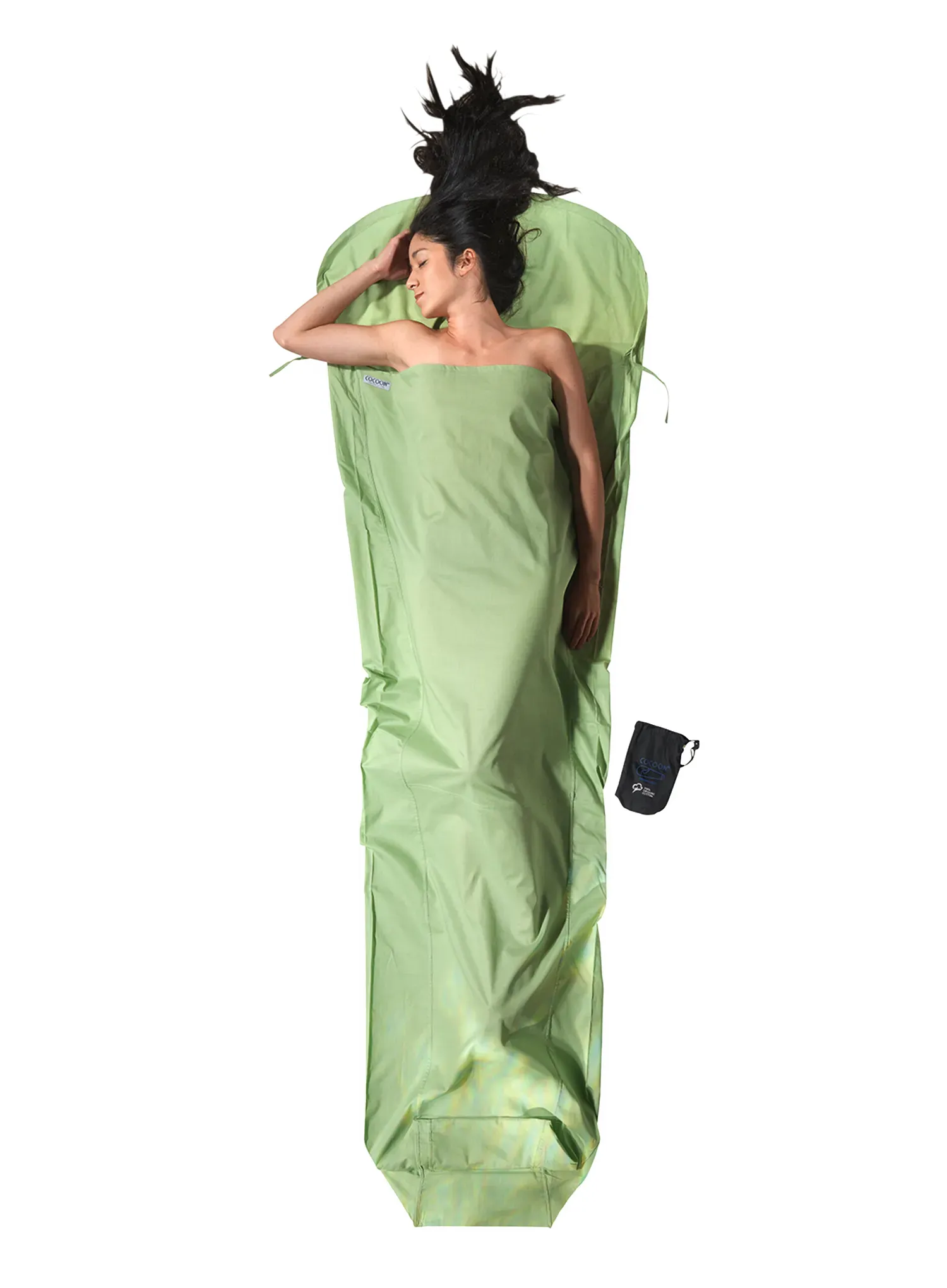 Umetak za vreću za spavanje Cocoon MummyLiner - Organic Cotton - forest shade