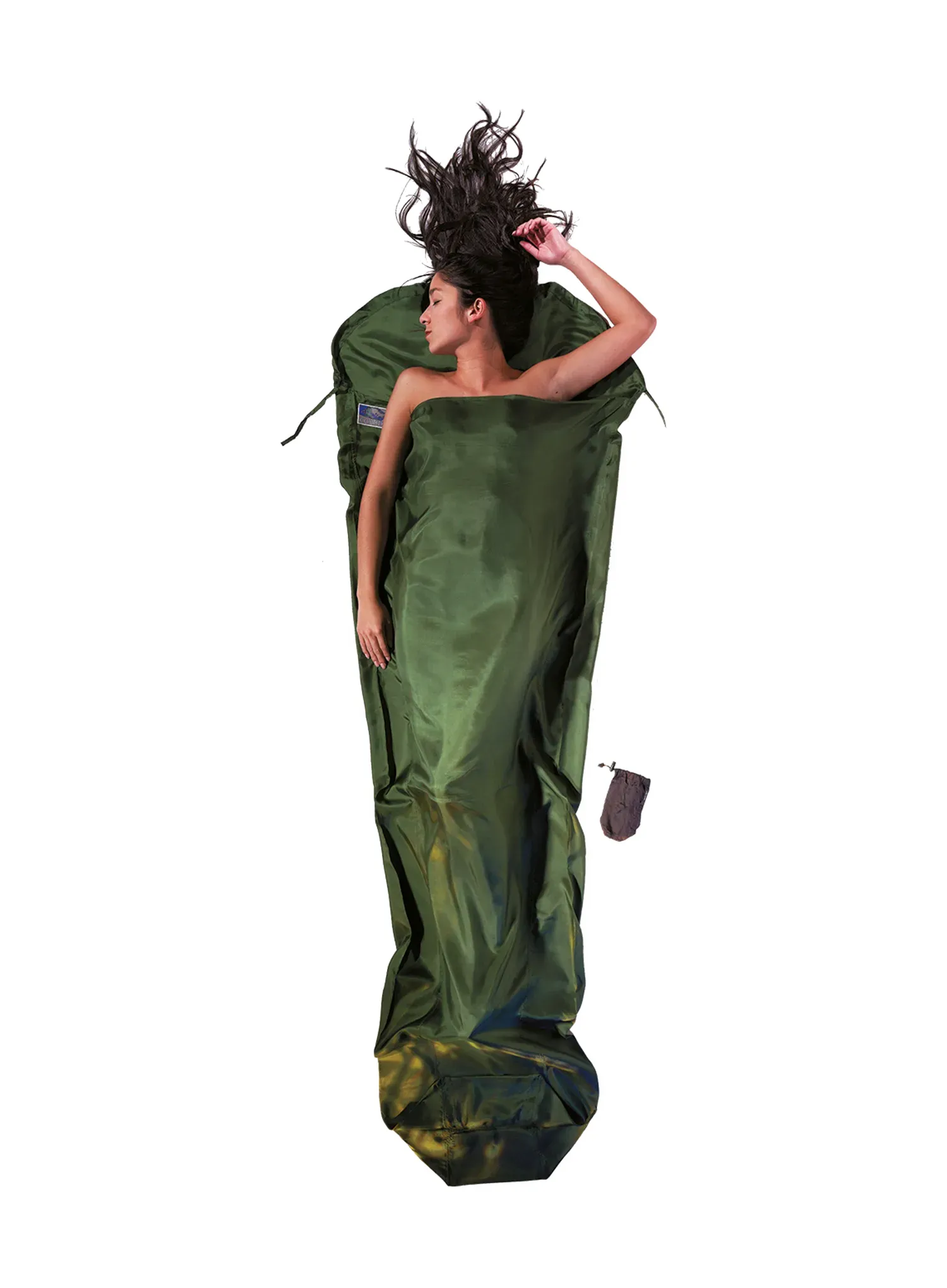 Umetak za vreću za spavanje Cocoon MummyLiner - Silk - dark olive green