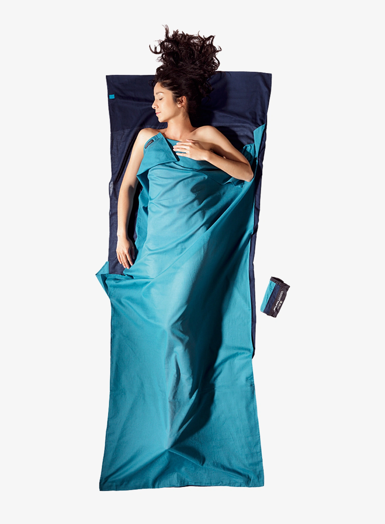 Umetak za vreću za spavanje Cocoon TravelSheet - Egyptian Cotton - tuareg/laguna blue