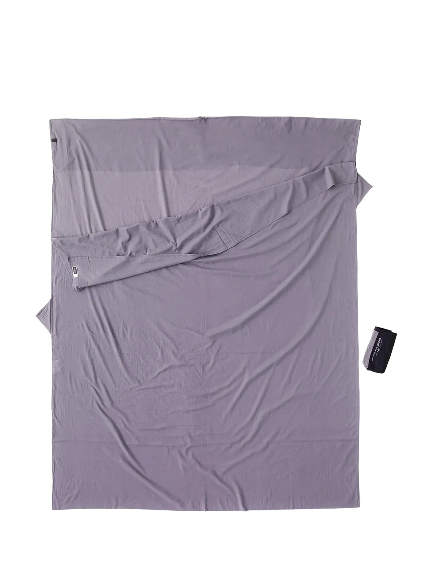 Umetak za vreću za spavanje Cocoon TravelSheet - Insect Shield - Double - Egyptian Cotton - elephant grey
