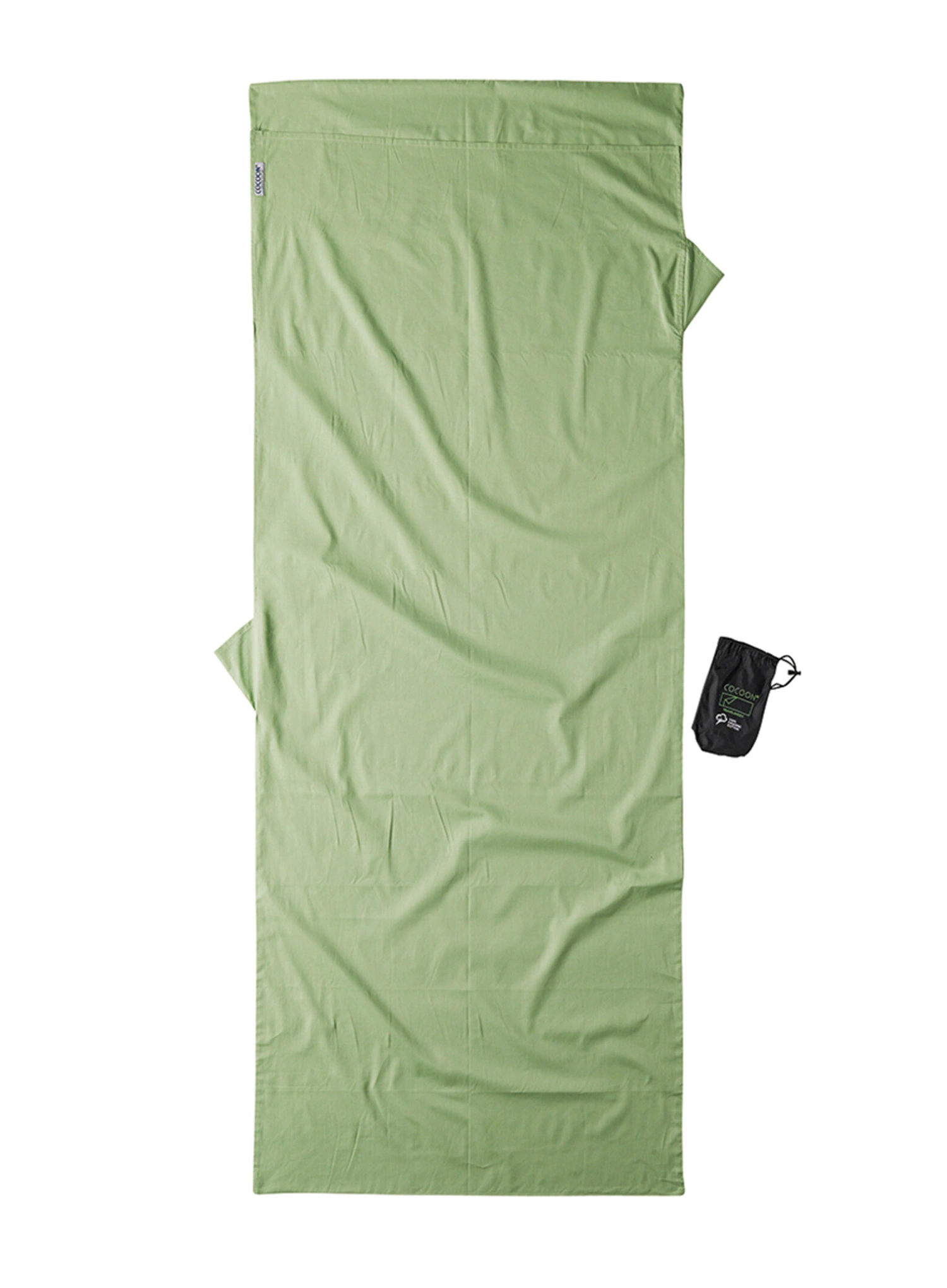 Umetak za vreću za spavanje Cocoon TravelSheet - Organic Cotton - forest shade