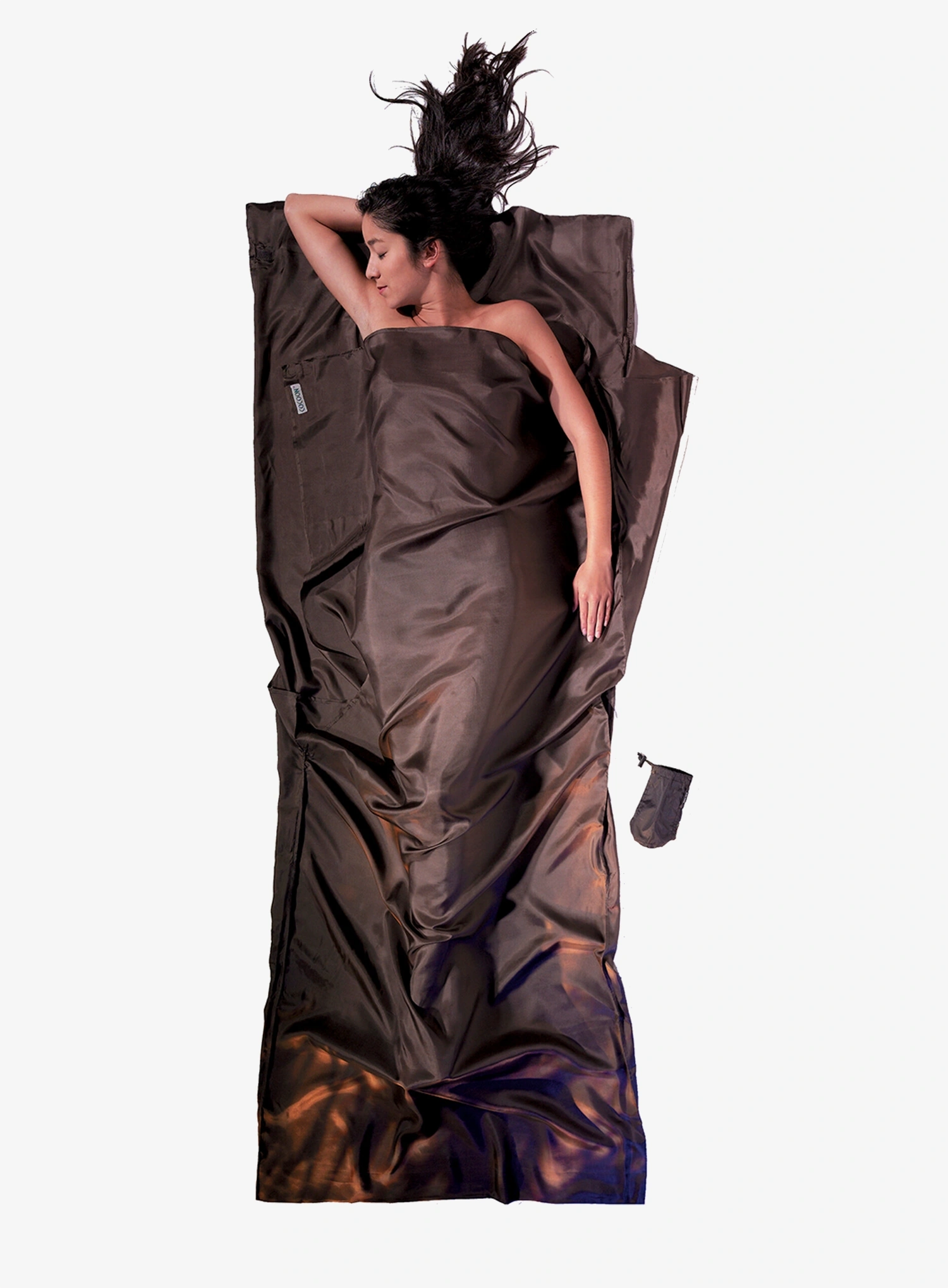 Umetak za vreću za spavanje Cocoon TravelSheet - Silk - muddy elephant