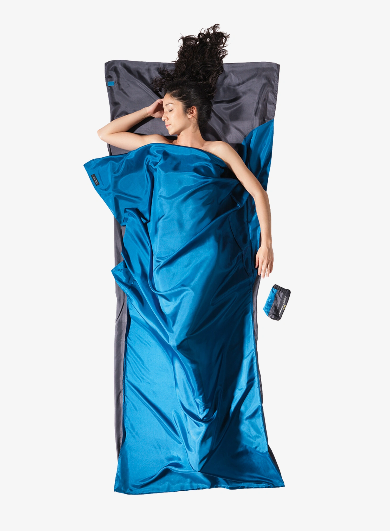 Umetak za vreću za spavanje Cocoon TravelSheet - Silk - rhino/cornflower