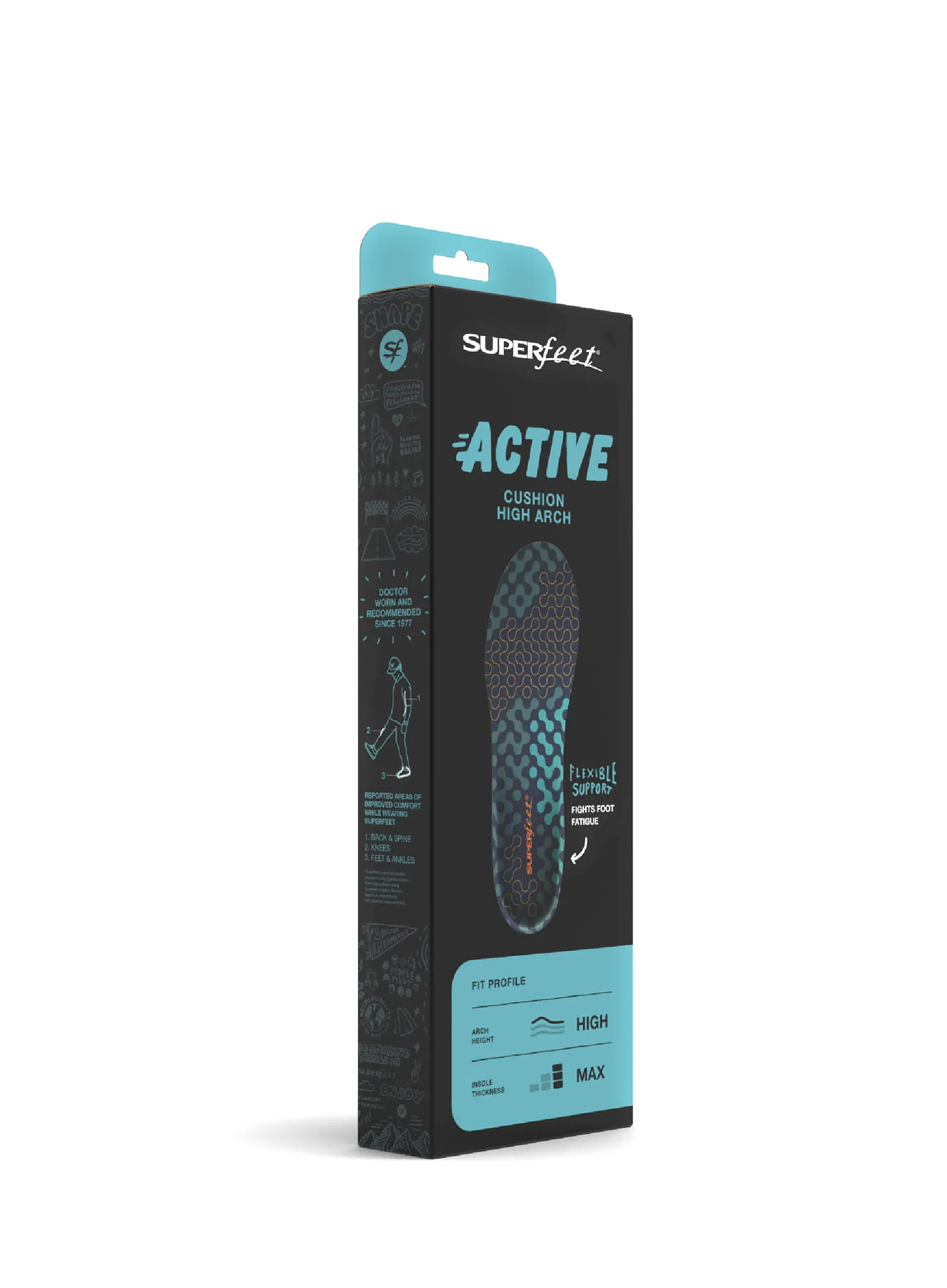 Umetci za cipele Superfeet Active Cushion High Arch - green