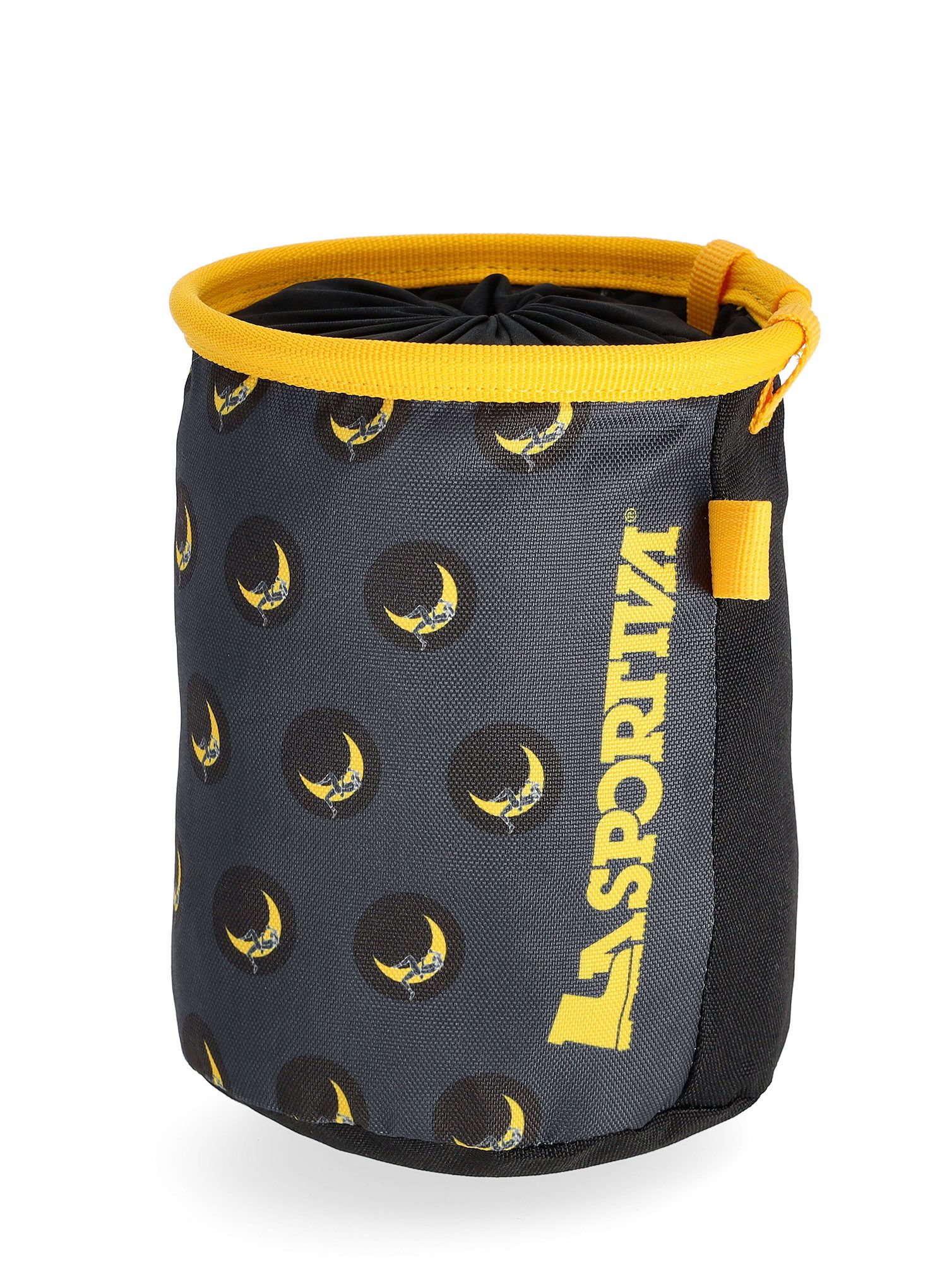 Vrećica za magnezij La Sportiva Climbing On The Moon Chalk Bag - carbon/giallo