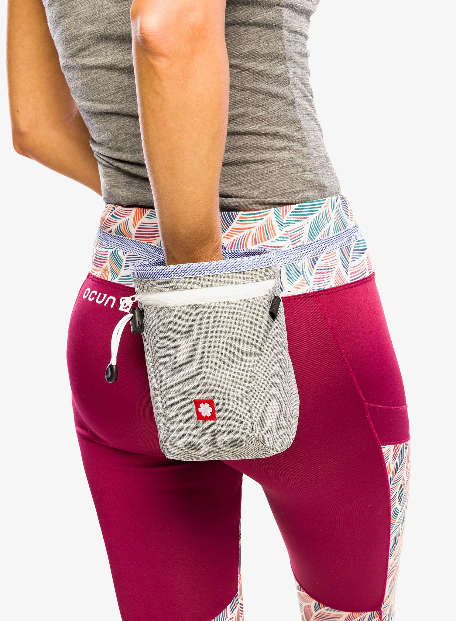 Vrećica za magnezij Ocun Dusty Eco + Belt - grey/blue