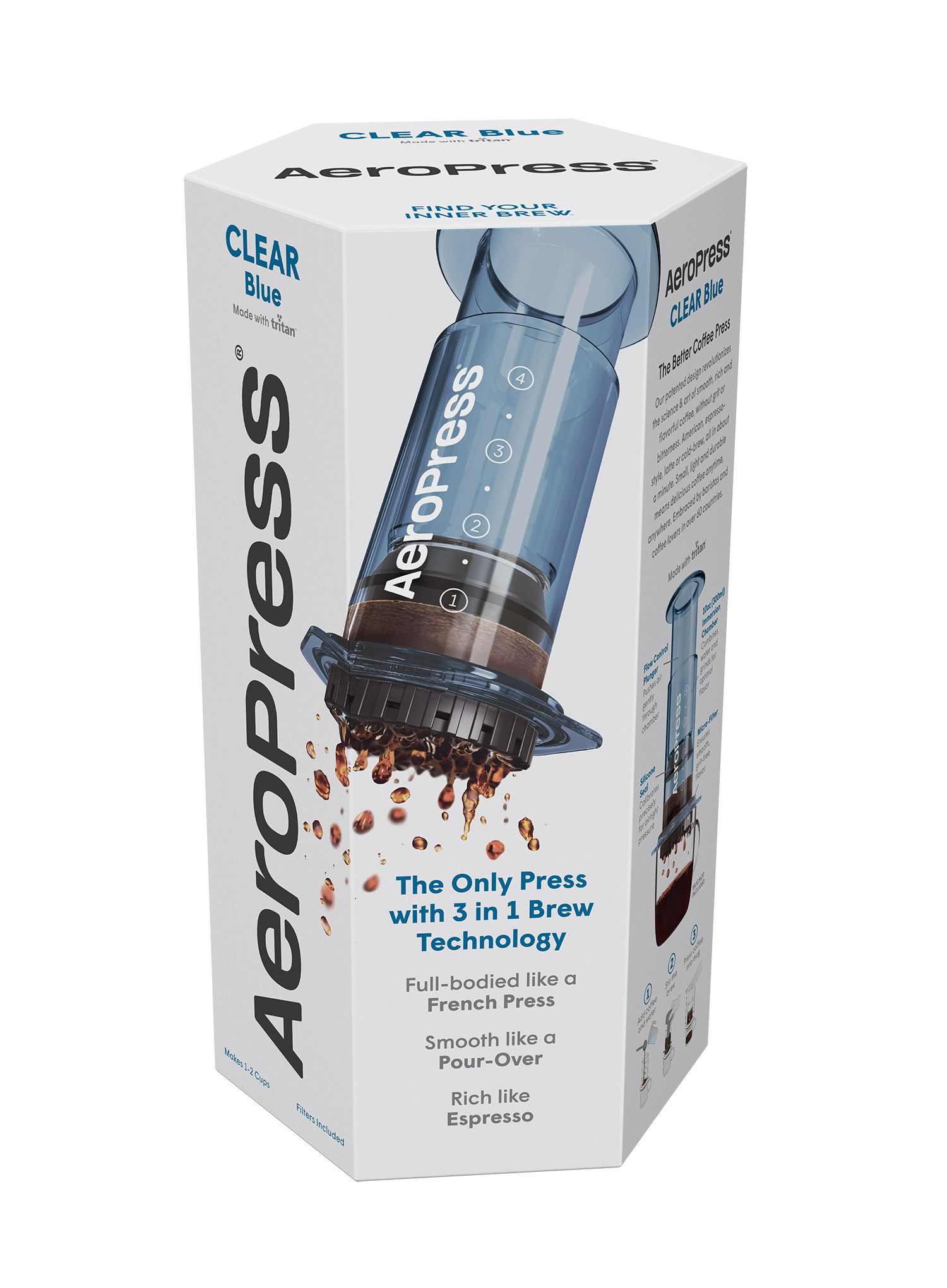 Aparat za kavu AeroPress Clear - blue