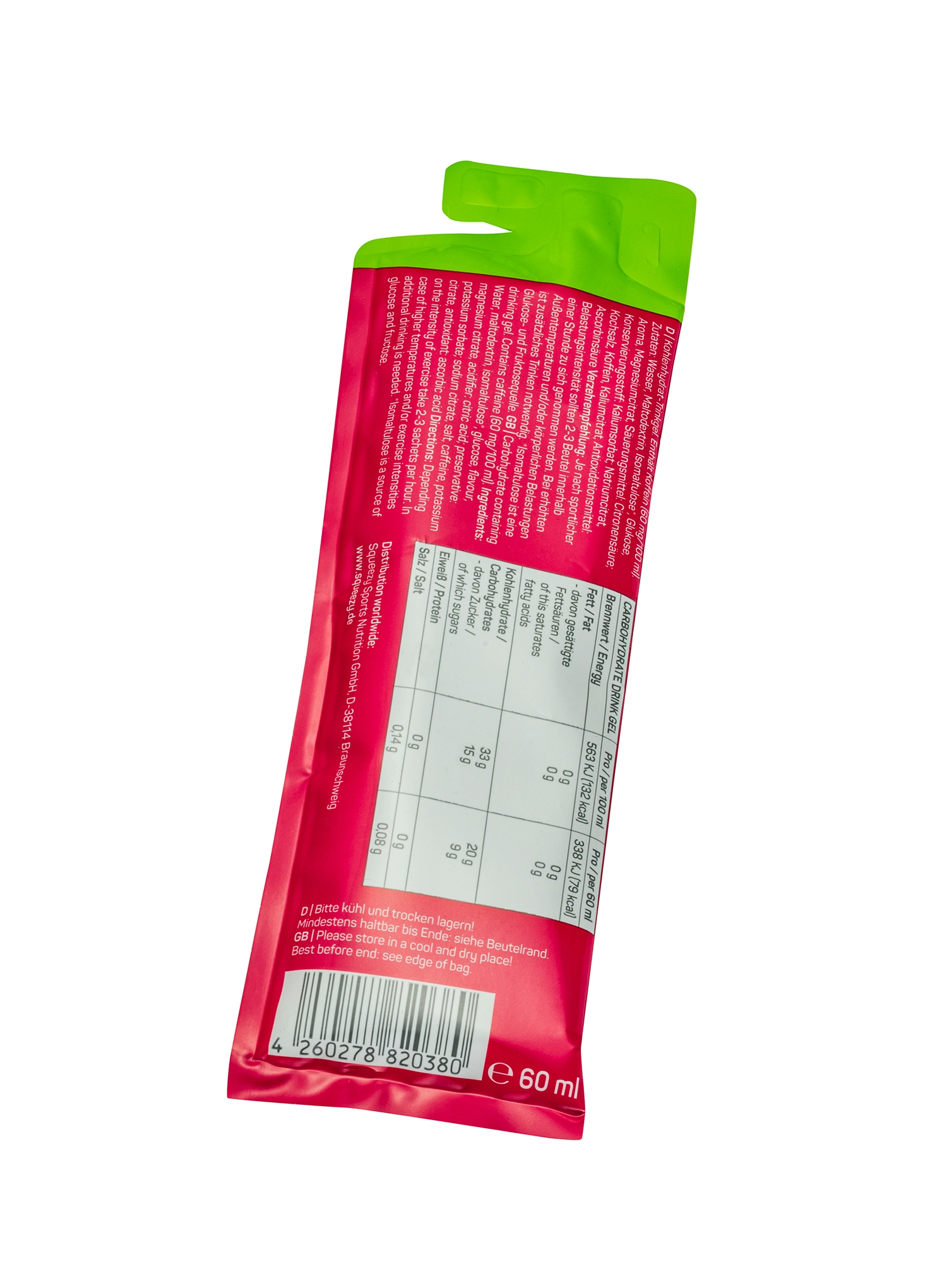 Energetski gel Squeezy Super Drink Gel 60 ml - lemon/caffeine