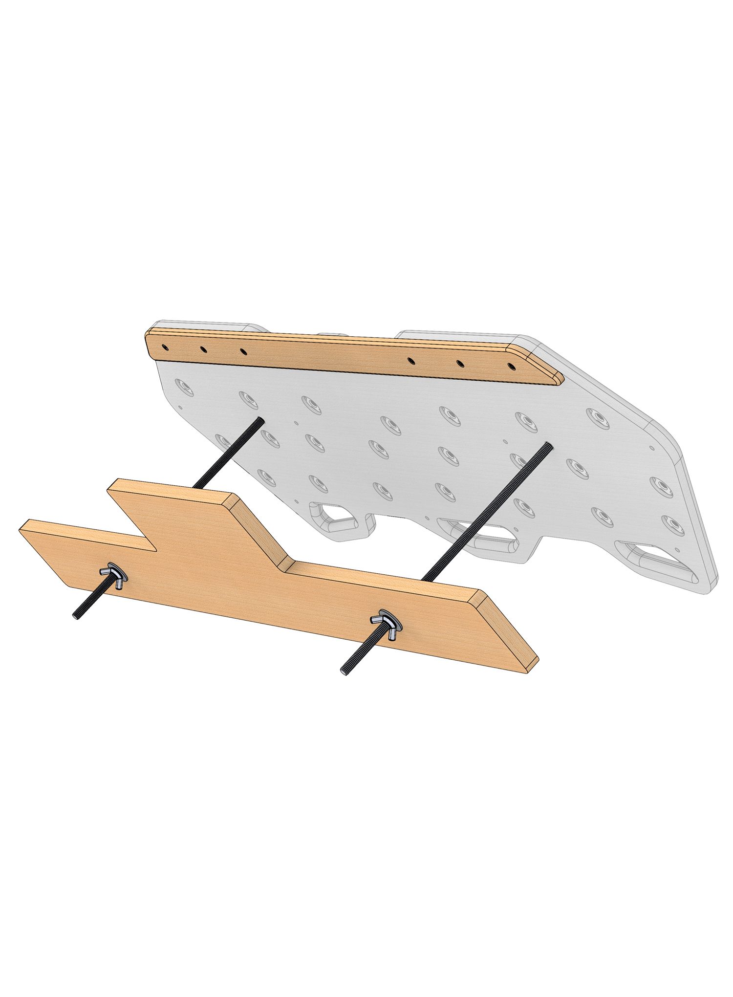 Set za montažu ručki Max Climbing Basewood Screw-Less Mounting Kit