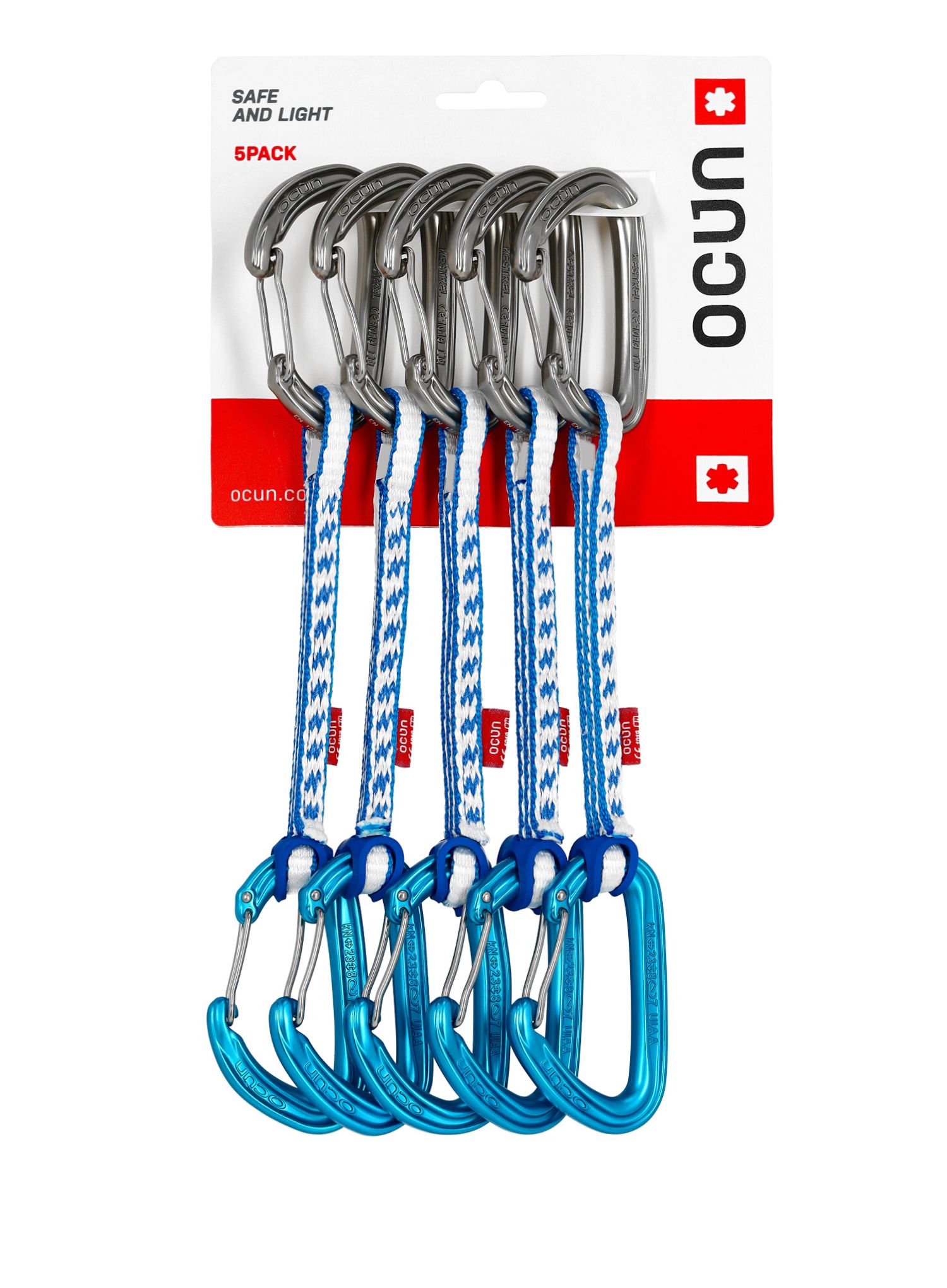 Penjački kompleti Ocun Kestrel QD DYN 8 15cm 5-pack - blue