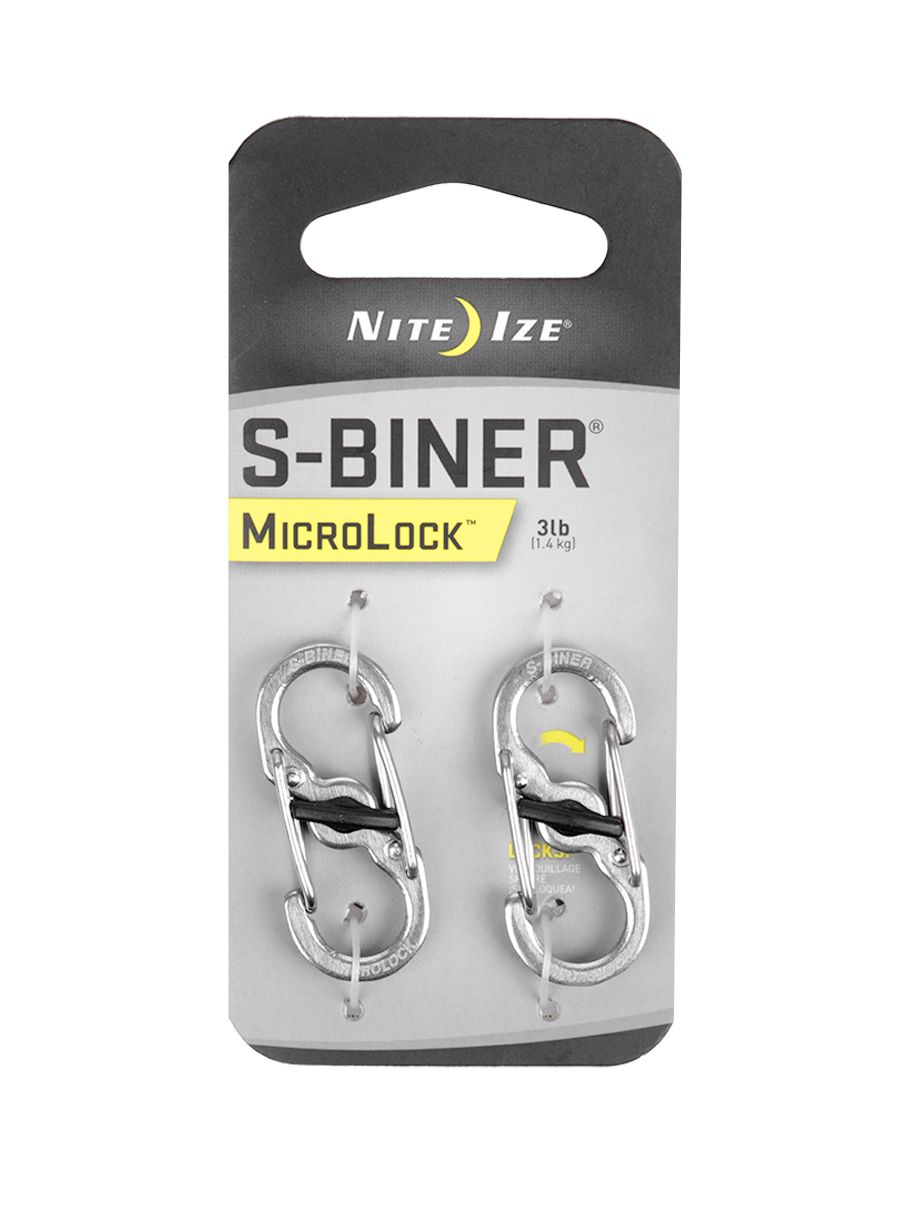 Karabiner za ključeve Nite Ize S-Biner MicroLock 2Pack - steel