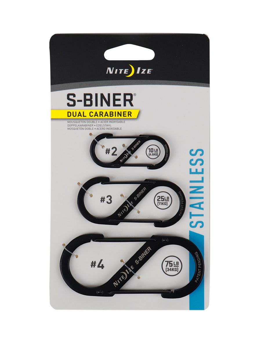 Karabiner za ključeve Nite Ize S-Biner 3-Pack - black