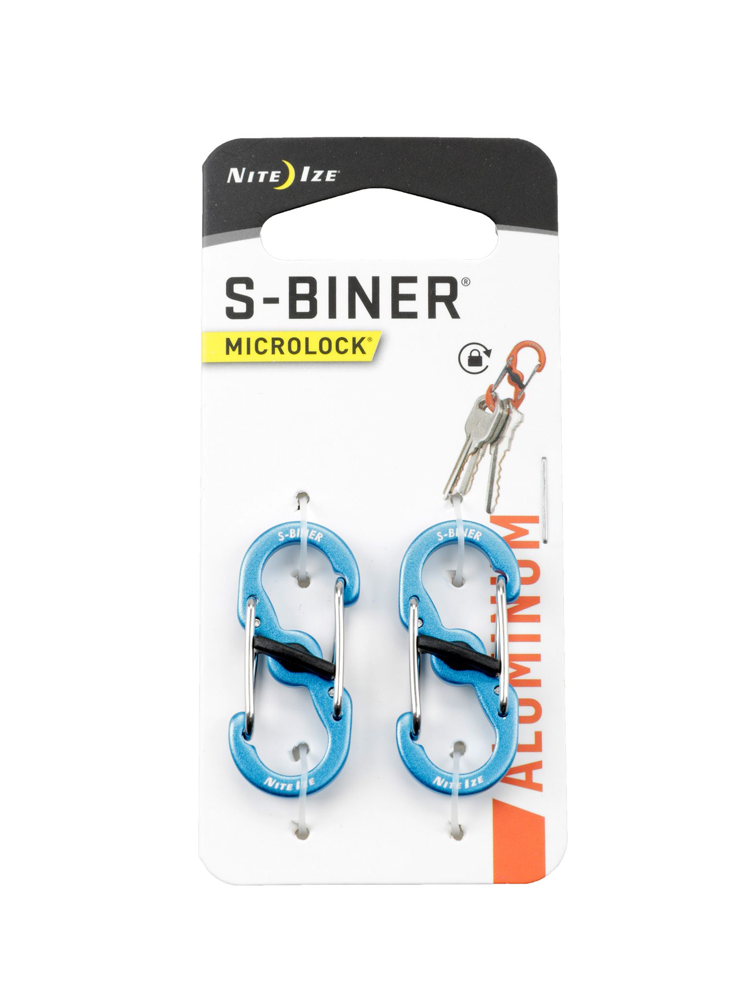 Karabiner za ključeve Nite Ize S-Biner MicroLock Aluminum 2Pack - blue